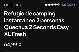 Tienda de campaña Quechua Arpenaz XL