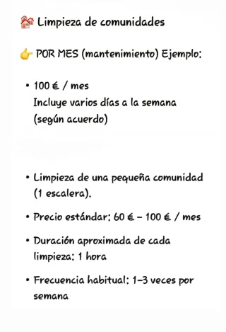 Limpiezas y pintura