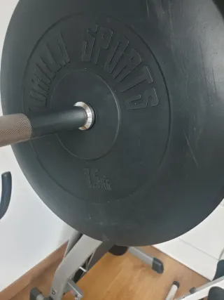 Banco Press Banca Plegable + Barra + Discos