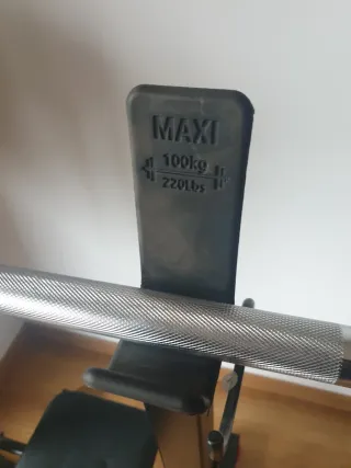 Banco Press Banca Plegable + Barra + Discos