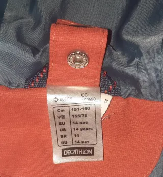 Chubasquero con  forro polar Decatlon