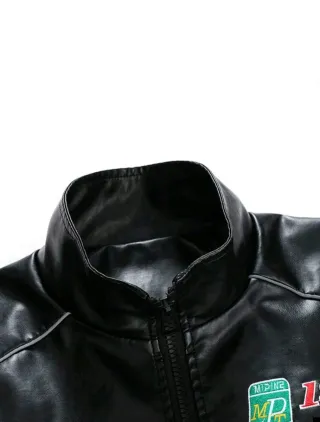 Chaqueta Cuero Moda Negra