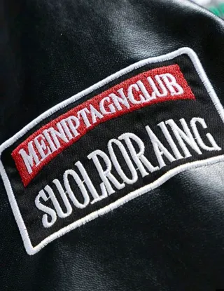 Chaqueta Cuero Moda Negra