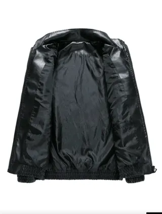 Chaqueta Cuero Moda Negra