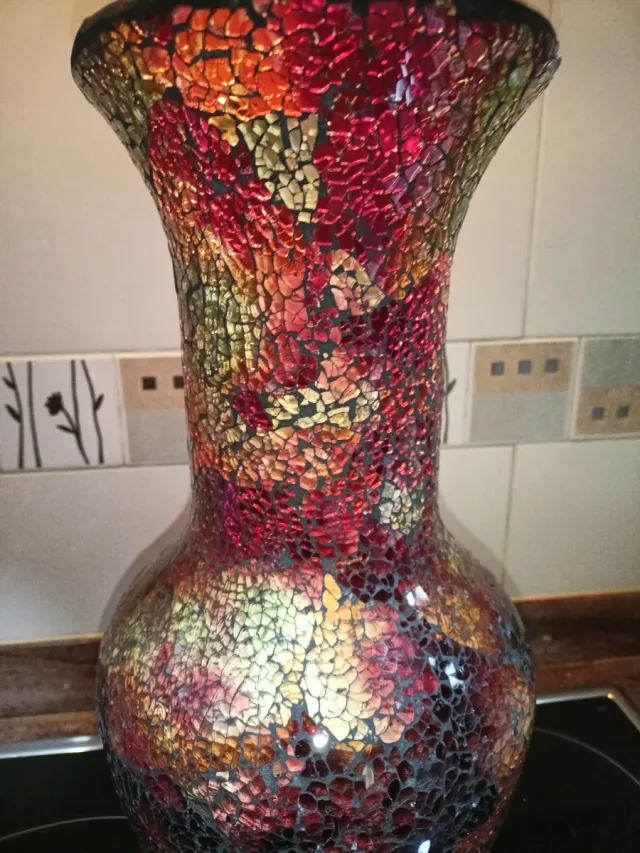 Lampada in Cristallo da Tavolo con Design Craquelato