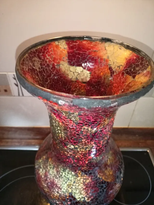 Lampada in Cristallo da Tavolo con Design Craquelato