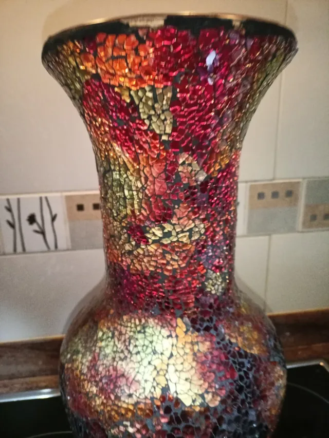 Lampada in Cristallo da Tavolo con Design Craquelato