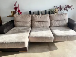 Sofá Cherlom Chocolate y Crema