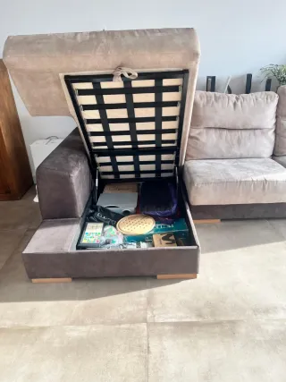 Sofá Cherlom Chocolate y Crema