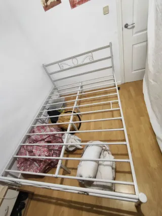 Somier de hierro blanco 190x135 cm