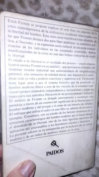 El Miedo a la libertad " Erich Fromm