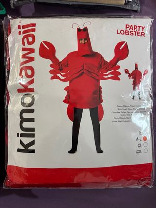 Disfraz Fiesta Cangrejo Kimokawaii Rojo