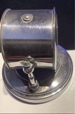 Reloj Mesa Cromado Vintage Basculante