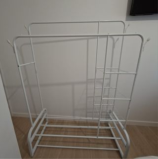 Porta abiti bianco in metallo