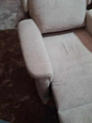 Sillón reclinable tela gris