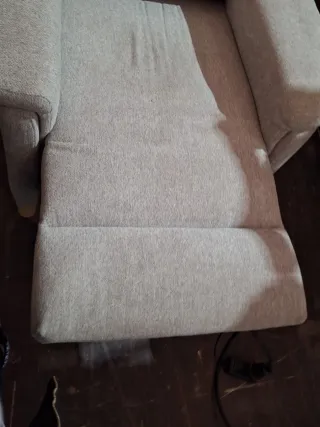 Sillón reclinable tela gris