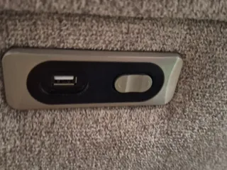 Sillón reclinable tela gris