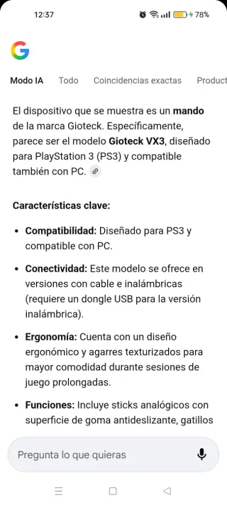 Mando Gioteck para PS3 / PC