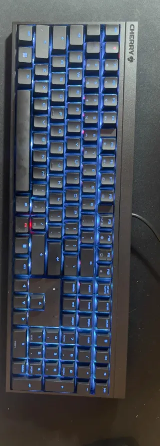 Teclado Mecánico Cherry Negro MX 2.0 switches blue