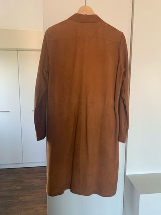 Vestido Uterqüe ante piel camel Talla M
