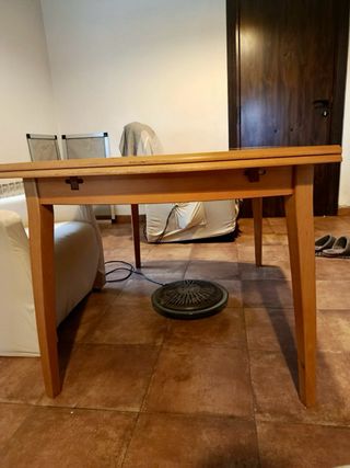 Mesa de comedor extensible de madera