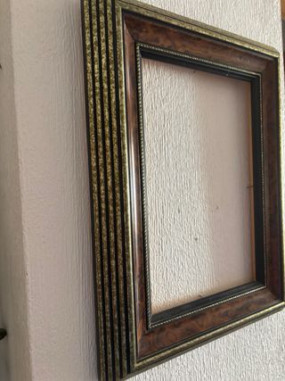 Marco de fotos madera y metal