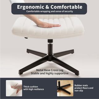 Silla de oficina marrón patas negras.