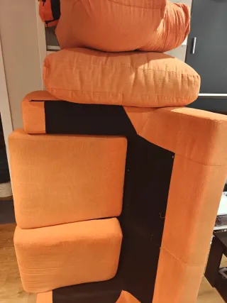Sofá de 2 plazas naranja