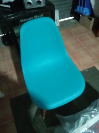 4 Sillas Salón Azul Turquesa