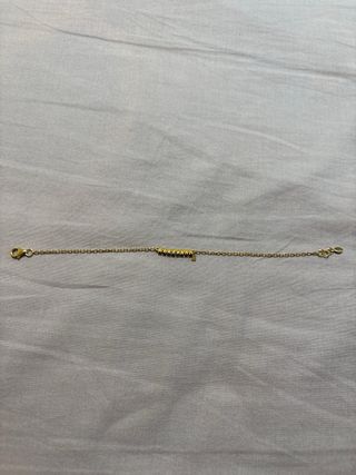 Pulsera baño oro 18kt plata gemas straigh