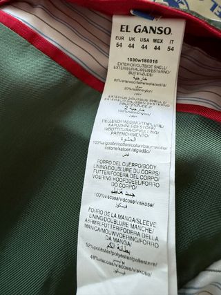 Americana El Ganso Azul y Verde