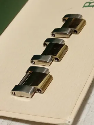 Eslabones de reloj oro y plata