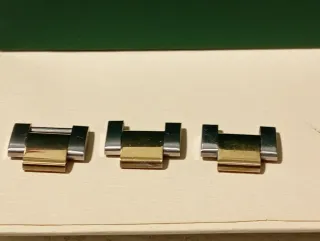 Eslabones de reloj oro y plata