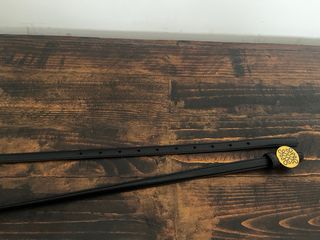 Cinturón Hebilla Dorada Negro