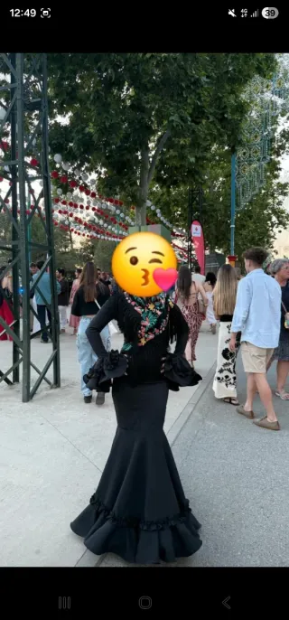 Traje Sibilina Flamenco Negro