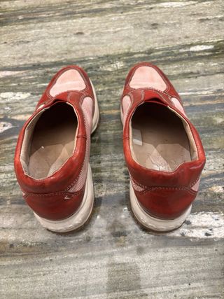 Zapatillas Hogan Piel Roja Talla X