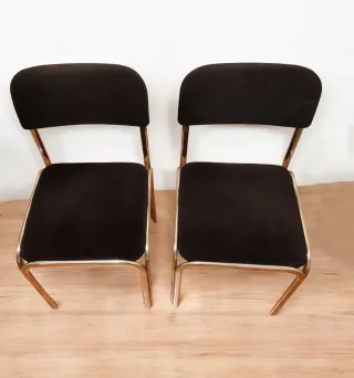 2 SILLAS CROMADAS VINTAGE ESTILO BAUHAUS