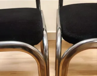 2 SILLAS CROMADAS VINTAGE ESTILO BAUHAUS