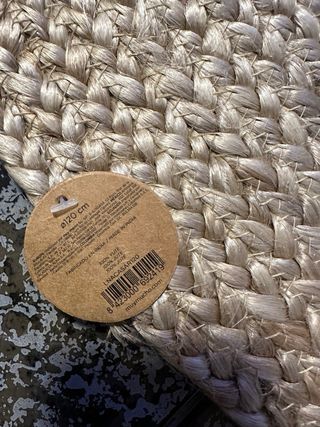 Alfombra redonda de yute