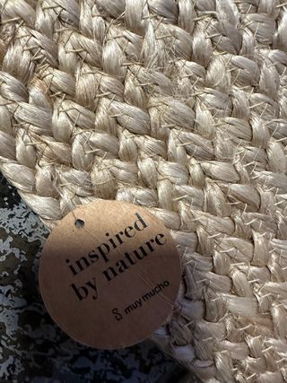 Alfombra redonda de yute