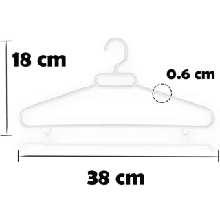 NUEVAS. Perchas de Plástico Blancas