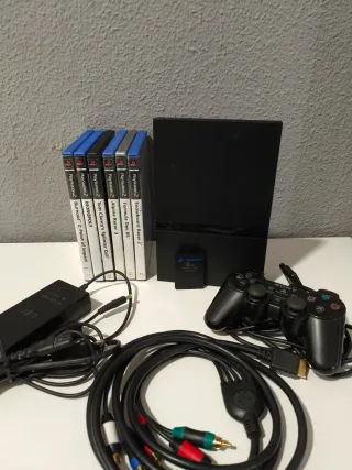 Consola PlayStation 2 Negra + 7 Juegos