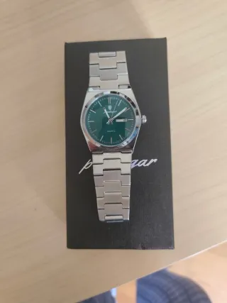 Reloj Poedagar Lujo Verde y Plateado