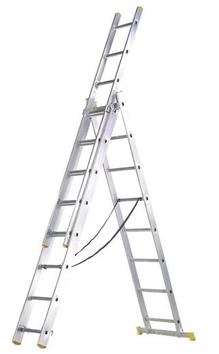 Alquiler de Escalera de aluminio de TRES tramos.