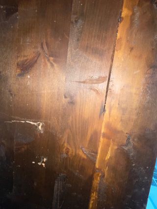 Mesa Castellana y 8 Sillas Madera restaurar.