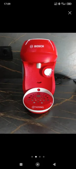 Cafetera Bosch Tassimo Roja y Blanca