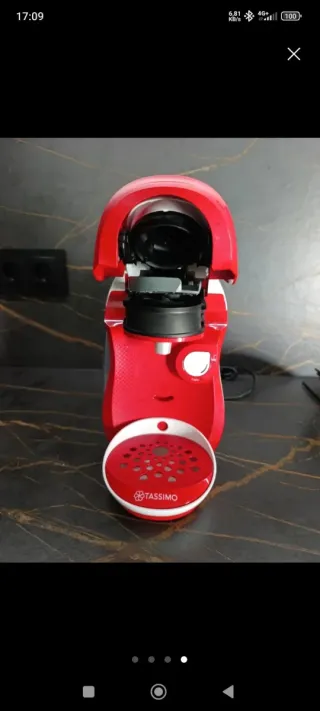 Cafetera Bosch Tassimo Roja y Blanca