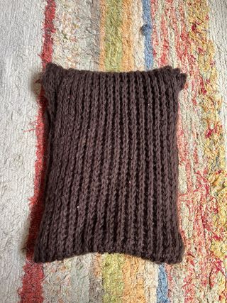 Bufanda Infinita Marrón con Lentejuelas