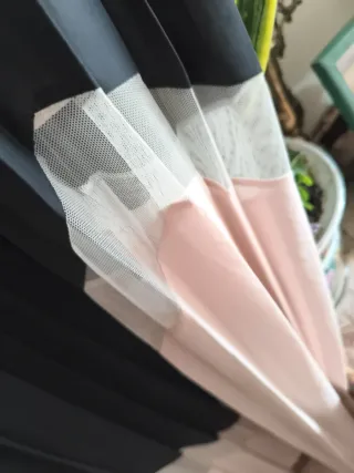 Vestido fiesta talla 40 negro y rosa