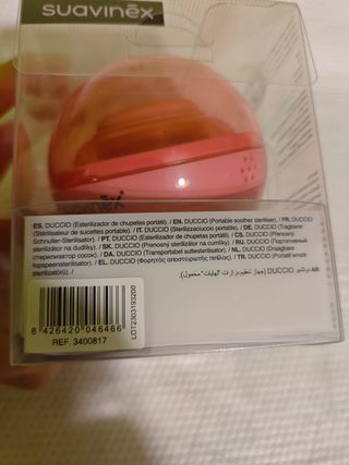 Esterilizador chupetes Suavinex Duccio portátil